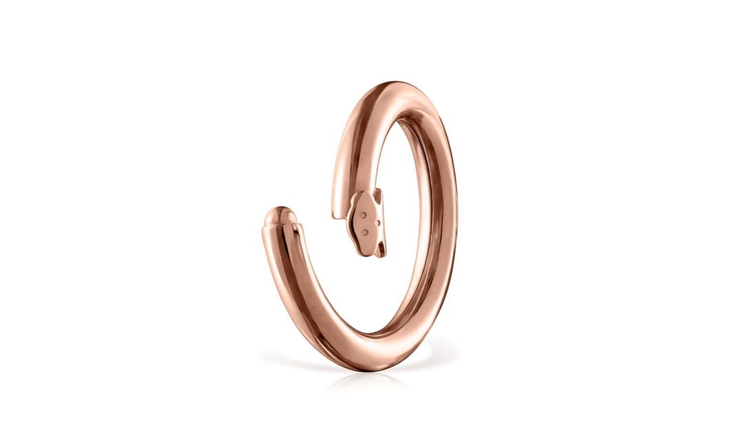 Colgante Anilla mediana Hold de Plata Vermeil rosa Tous-2