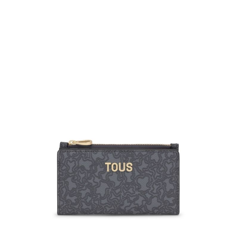 Cartera gris oscuro Kaos Mini Lines
