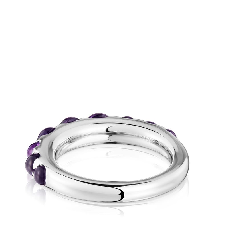 Anillo pequeño de plata y amatista Sugar Party-2