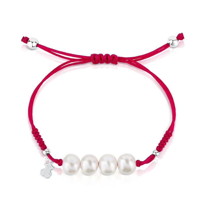 Pulsera Tous Pearls  de Plata Fucsia-1