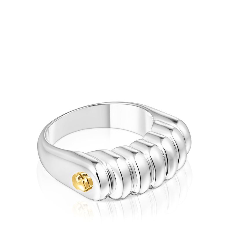 Anillo barra de plata y plata vermeil Virtual Garden Tous-1