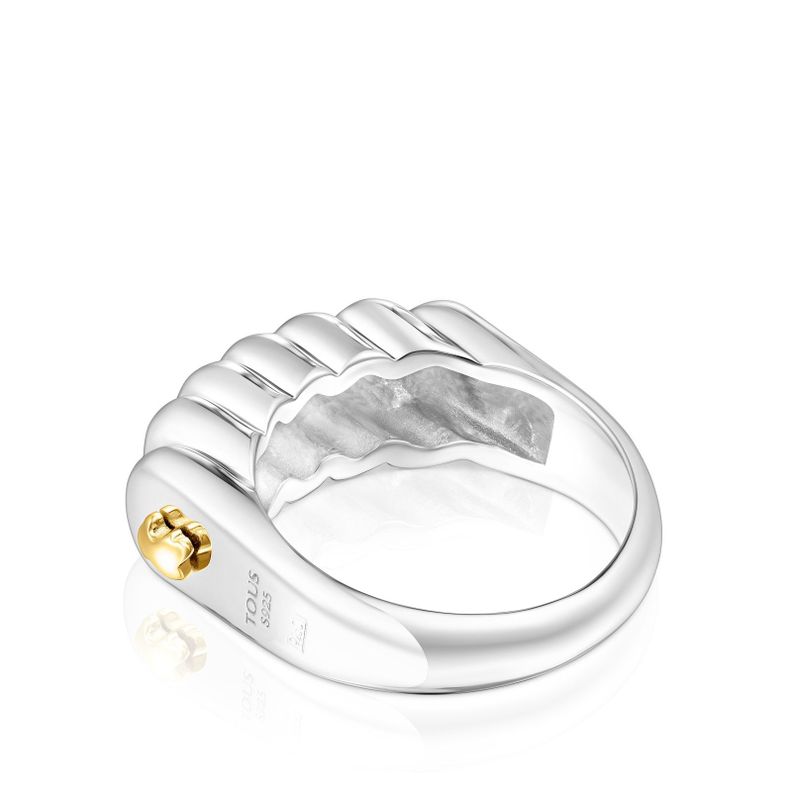 Anillo barra de plata y plata vermeil Virtual Garden Tous-2