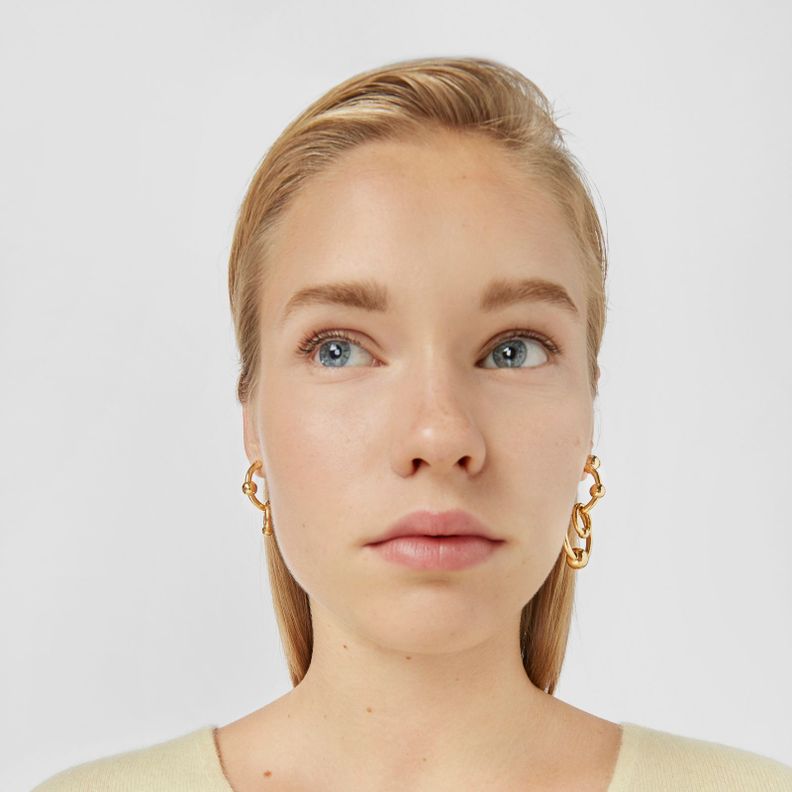 Aros de plata vermeil doble círculo Plump Tous-0