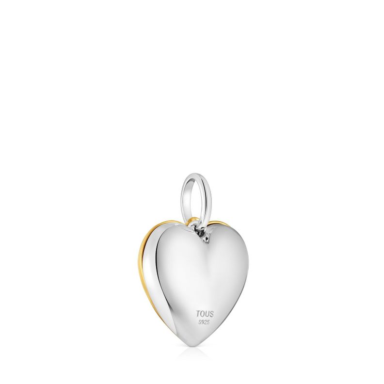 Colgante doble corazón bicolor Medallions-2