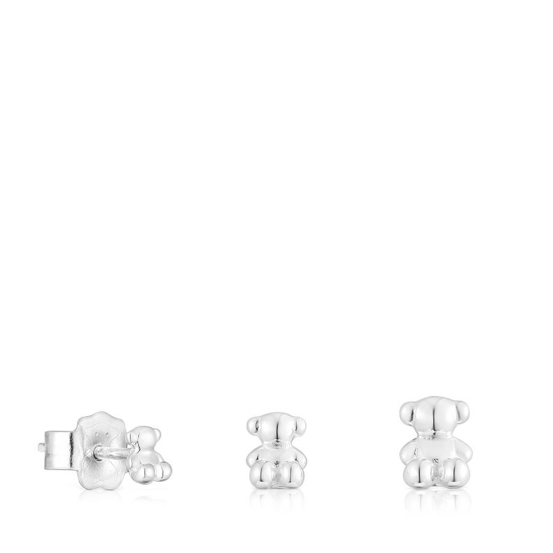 Pack de pendientes de plata oso Bold Bear-0