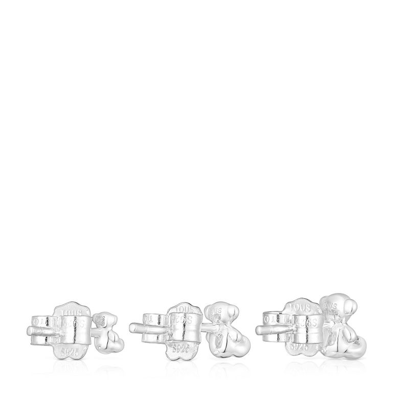 Pack de pendientes de plata oso Bold Bear-2