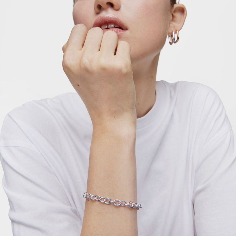 Pulsera cadena de plata Basicos-1
