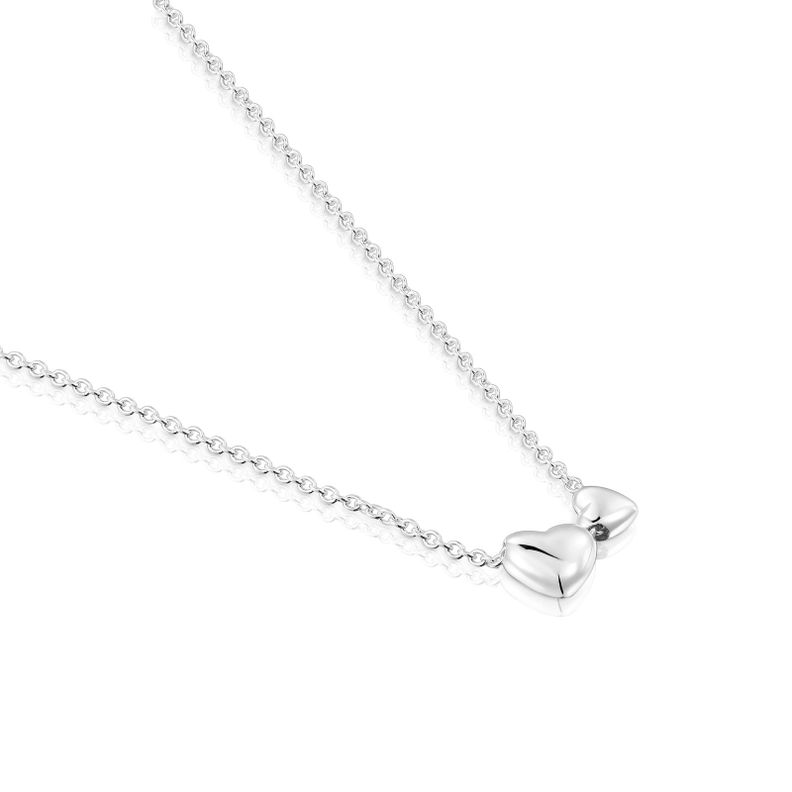 Collar corto de plata motivos corazón Garden Of Love-2