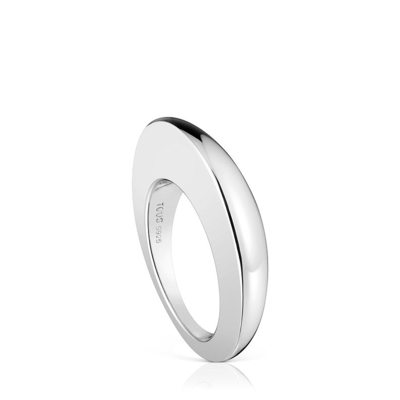 Anillo liso de plata Dybe Tous-0