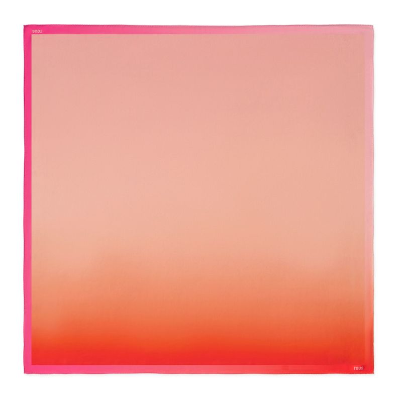 Pañuelo cuadrado naranja TOUS Double Way Gradient