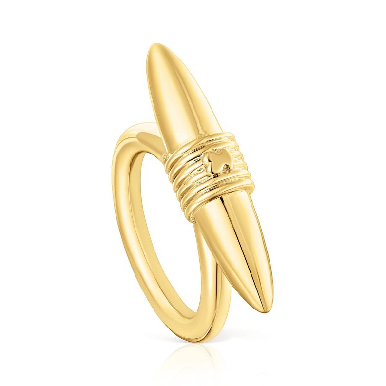 Anillo con baño de oro 18 kt sobre plata Lure-0