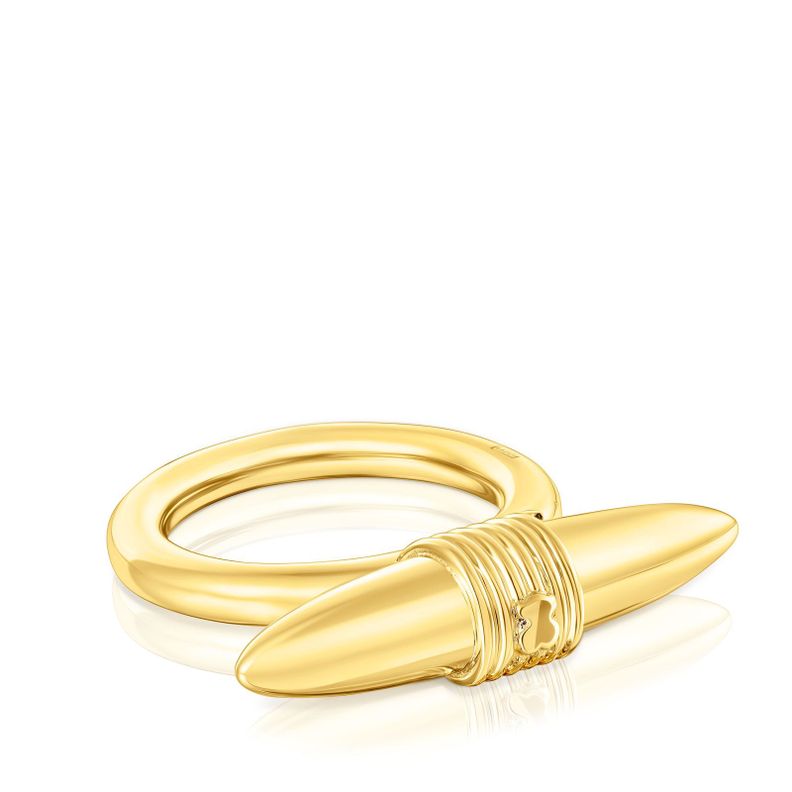 Anillo con baño de oro 18 kt sobre plata Lure-1