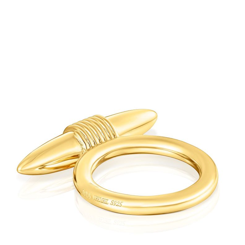 Anillo con baño de oro 18 kt sobre plata Lure-2
