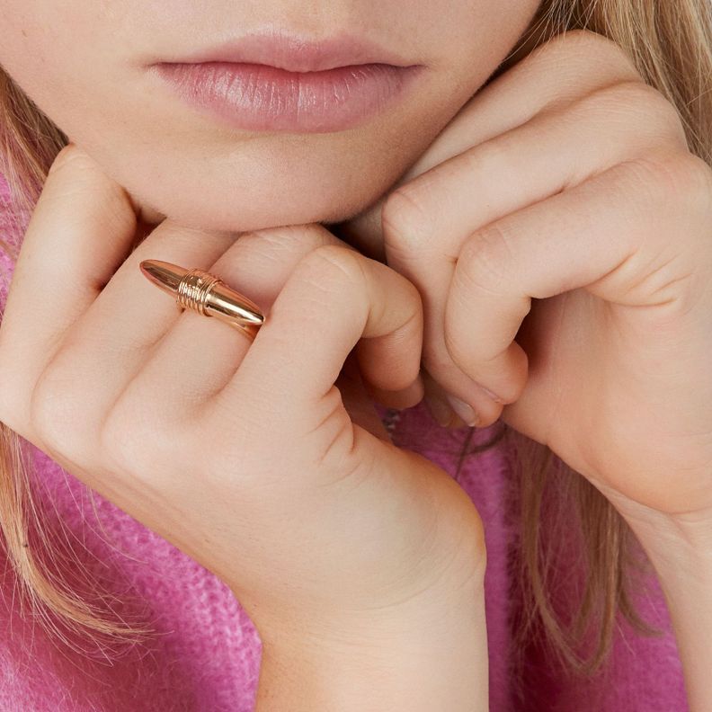 Anillo con baño de oro 18 kt sobre plata Lure-5
