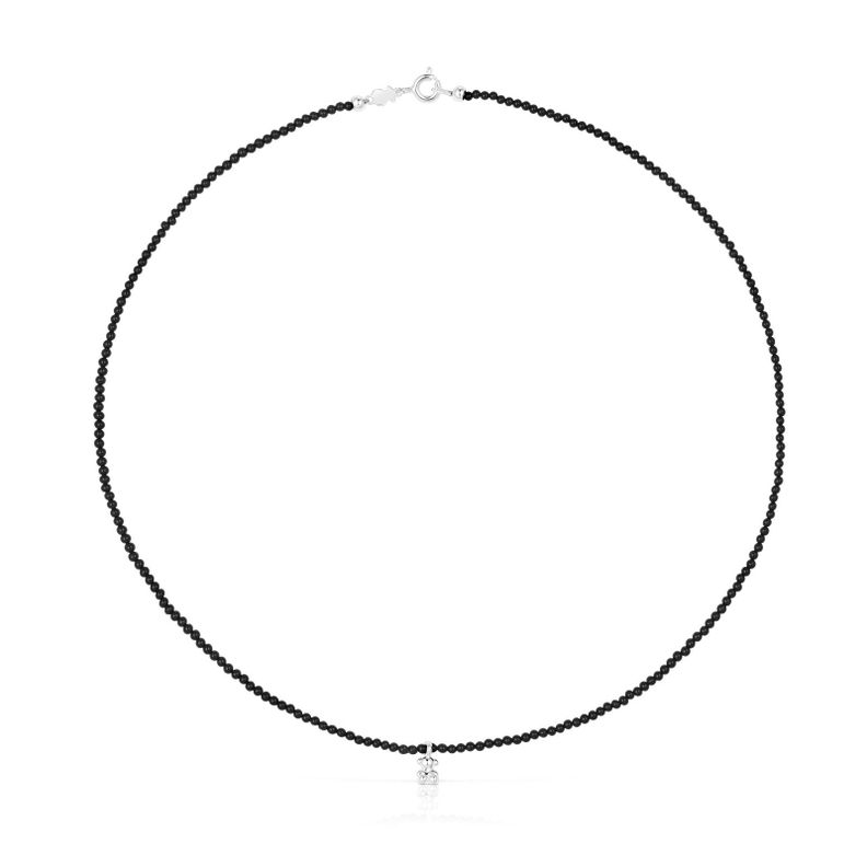 Collar de plata con ónix y motivo oso Bold Bear Tous-0
