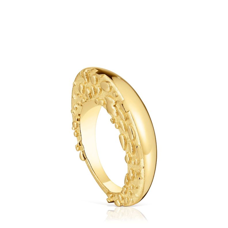 Anillo con baño de oro 18 kt sobre plata Dybe Tous-0