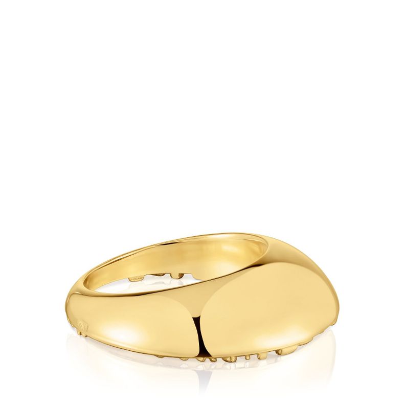 Anillo con baño de oro 18 kt sobre plata Dybe Tous-1