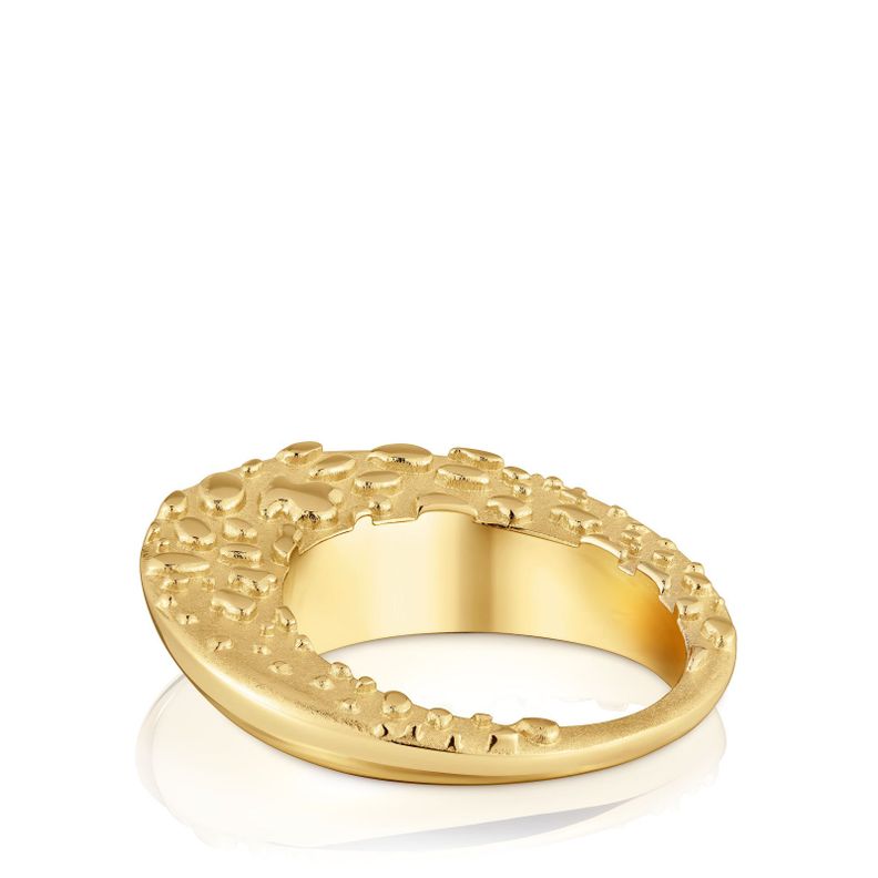 Anillo con baño de oro 18 kt sobre plata Dybe Tous-2