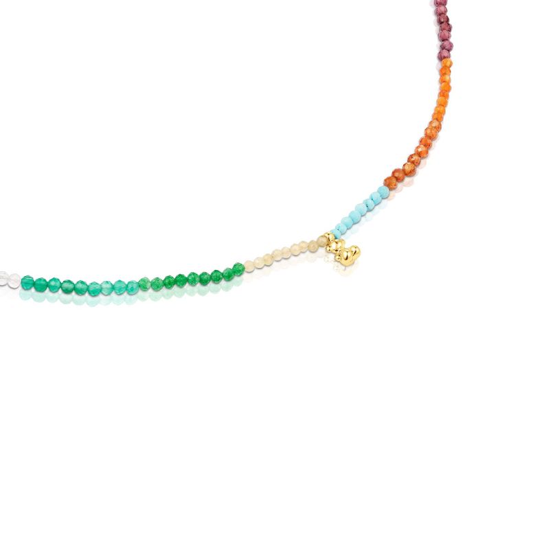 Collar de plata vermeil y gemas Bold Bear Tous-1