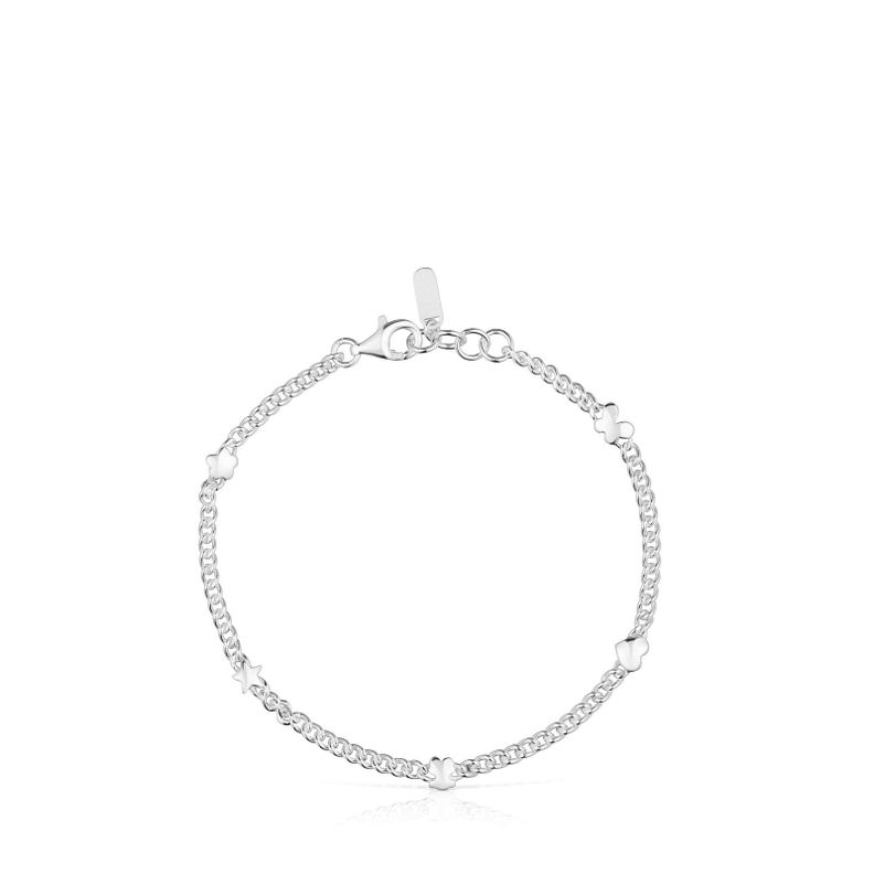 Pulsera cadena de plata motivos Bold Motif-1