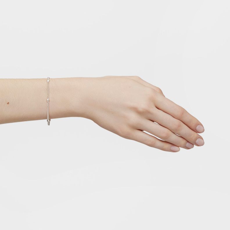 Pulsera cadena de plata motivos Bold Motif-5