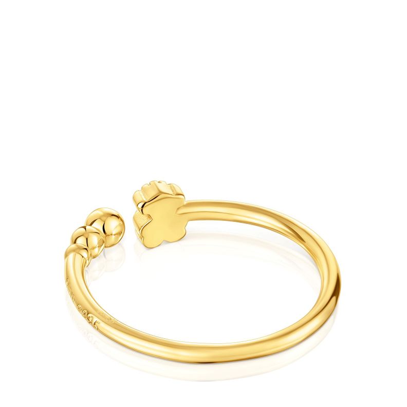 Anillo abierto pequeño con baño con motivos TOUS Grain-1