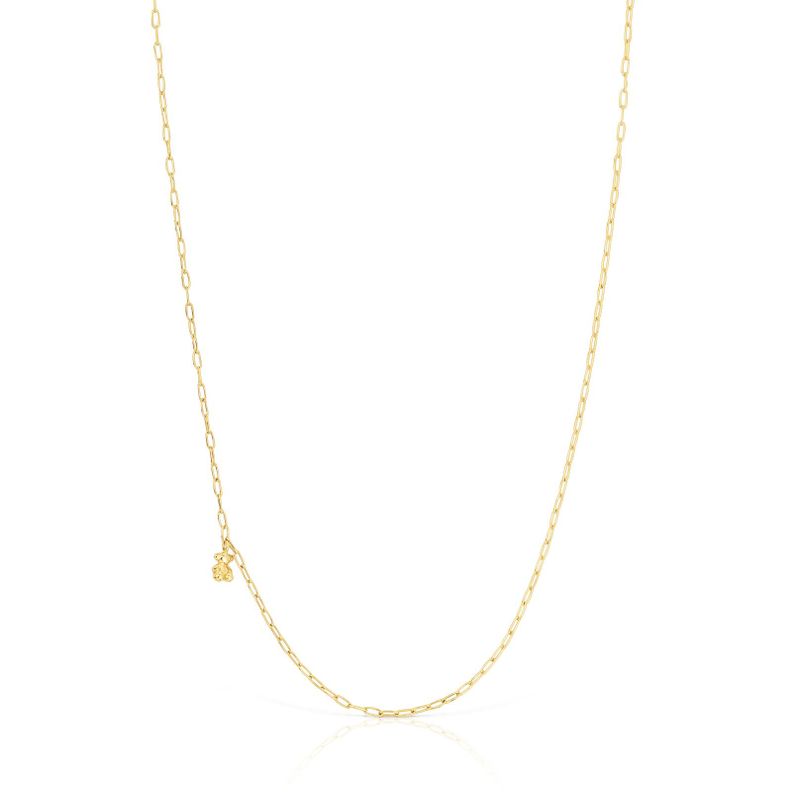 Collar de plata vermeil con anillas ovales Bold Bear Tous-0