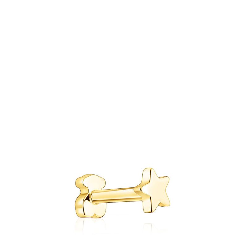 Piercing de oreja estrella de oro Basics Tous-2
