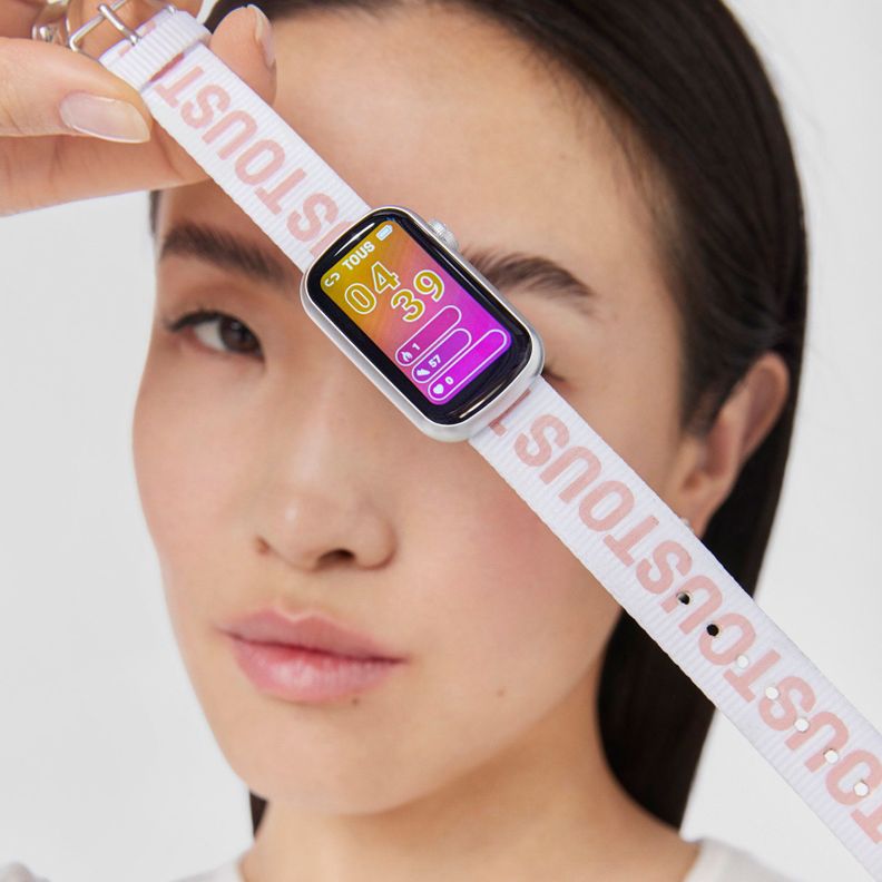 Reloj smartwatch con correa nylon y correa silicona T-Band-7