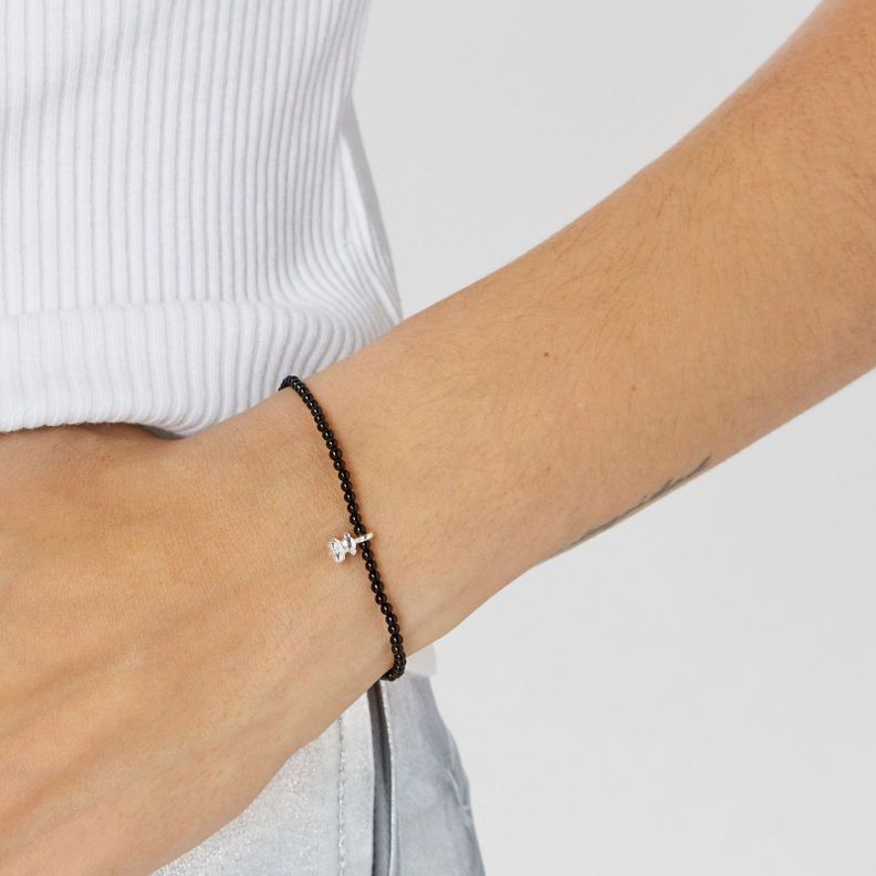 Pulsera elástica con ónix y oso de plata Bold Bear Tous-4