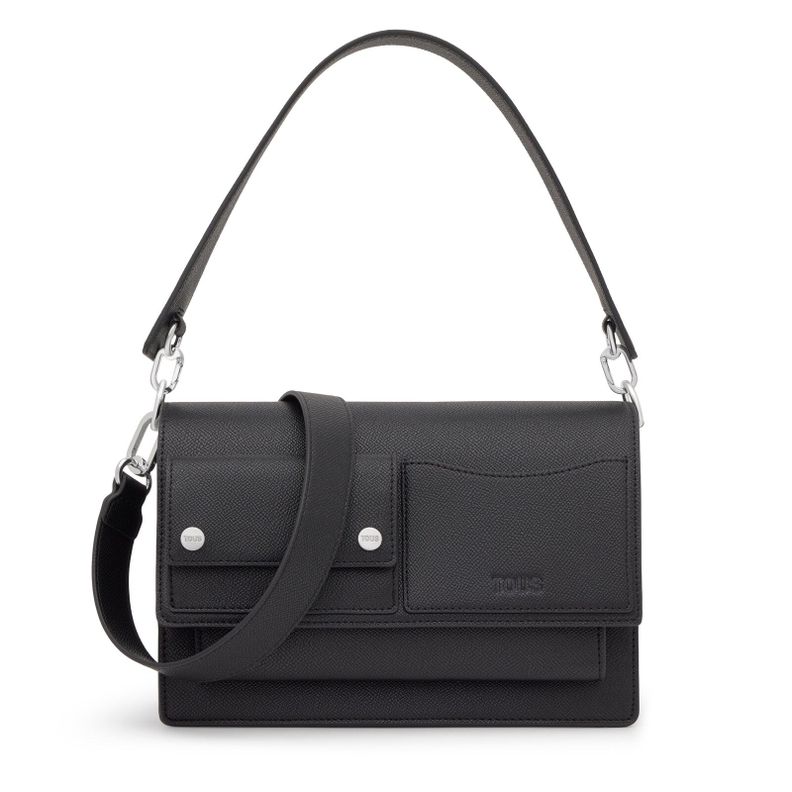 Bandolera mediana negro Audree Pockets