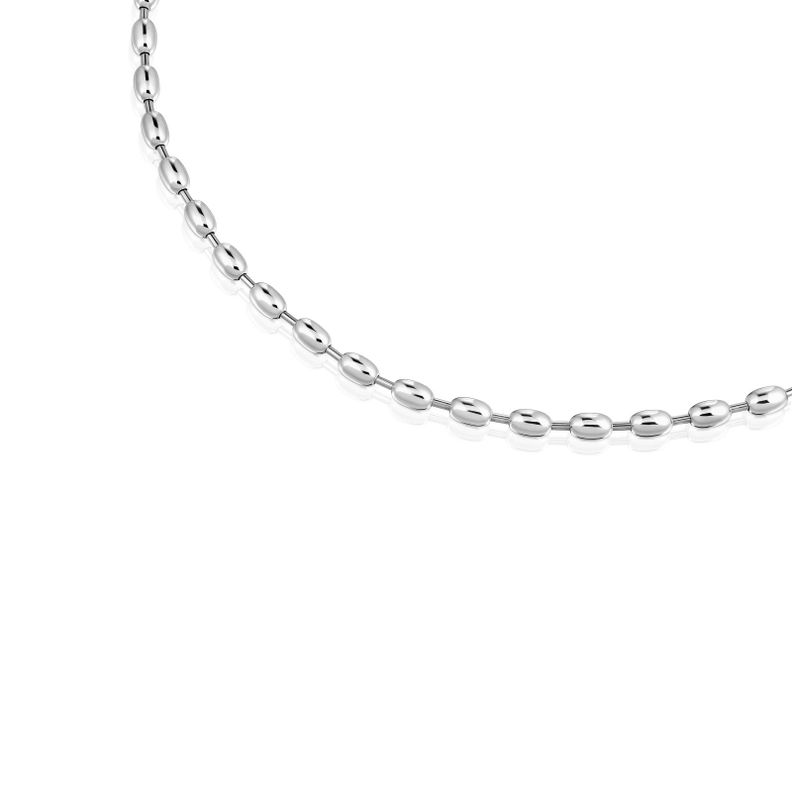 Gargantilla de plata con motivos bola 42 cm Hold Oval-2
