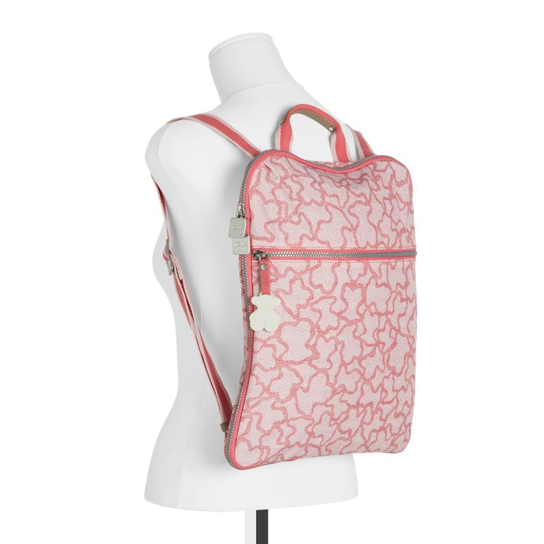 Mochila Tous Kaos New Colores de Nylon en color rosa-3