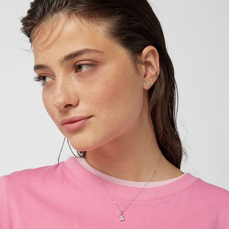 Aros de oro blanco Baby TOUS-2