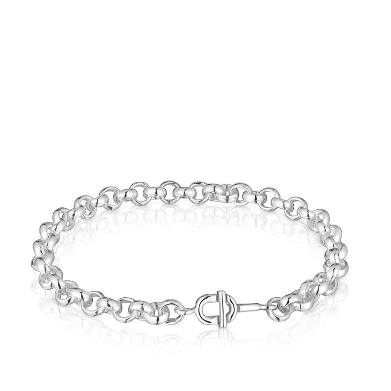 Pulsera cadena de plata 17,5 cm TOUS MANIFESTO-0
