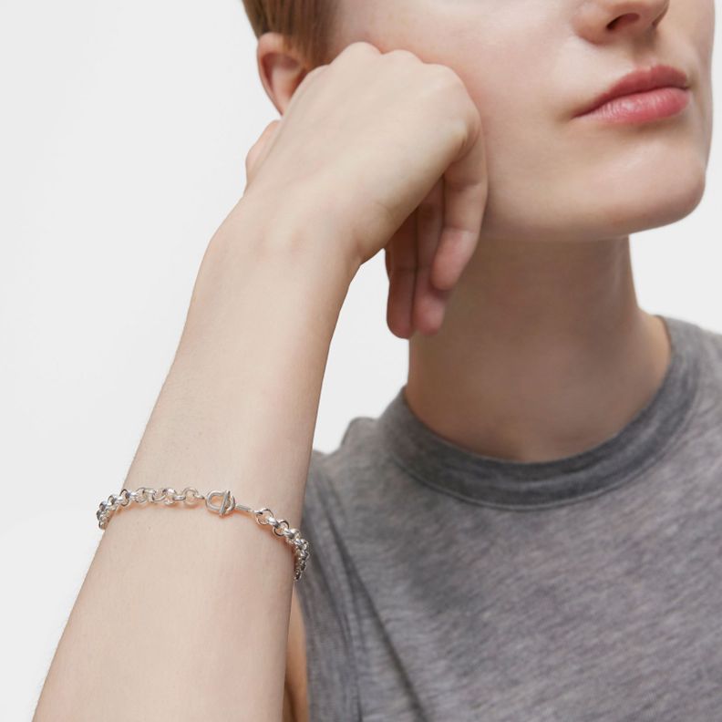 Pulsera cadena de plata 17,5 cm TOUS MANIFESTO-3