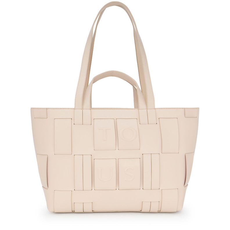 Bolso Capazo beige y malva Damas Tous-0