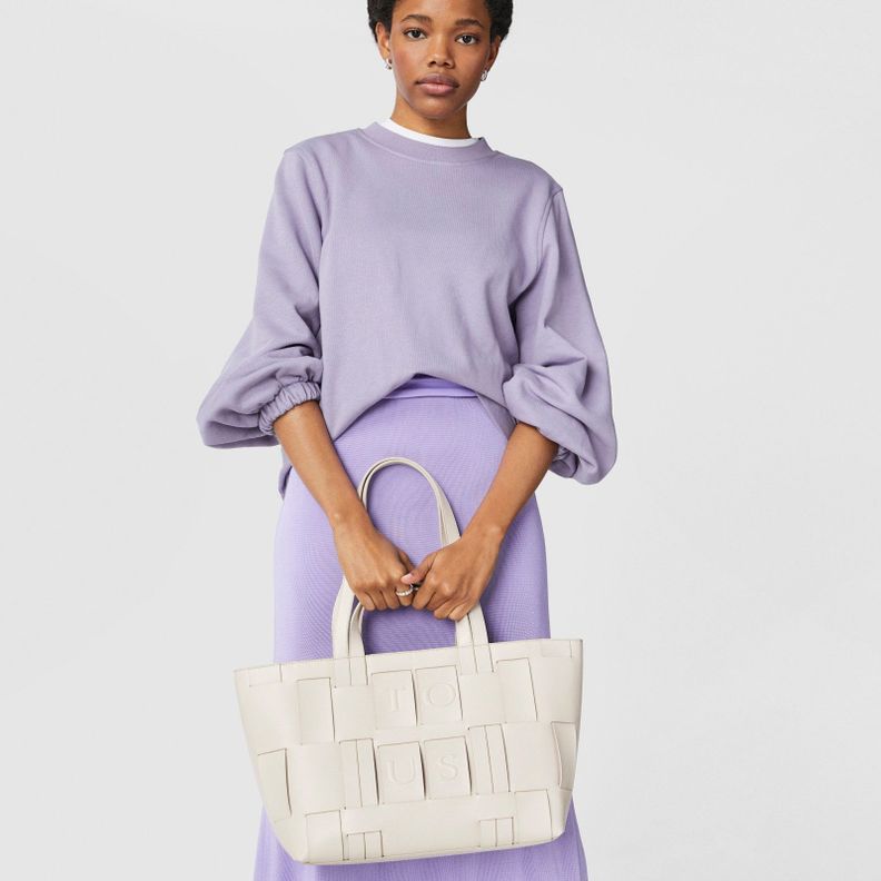 Bolso Capazo beige y malva Damas Tous-3