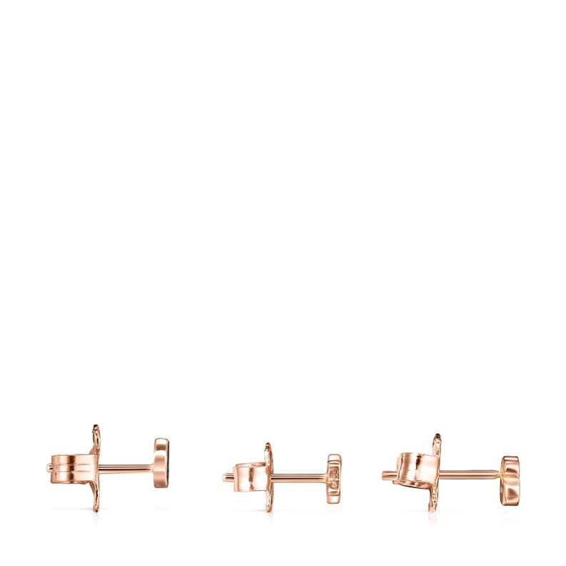 Pack Tous de Pendientes Motif de Plata Vermeil rosa-1
