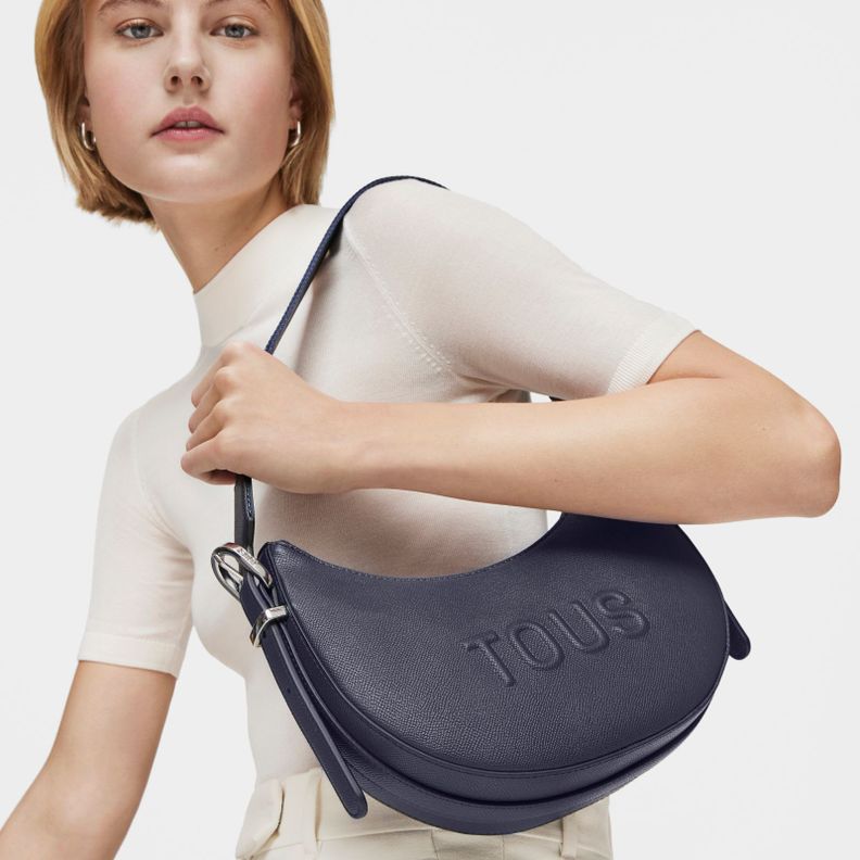 Bolso de hombro mediano azul marino TOUS Brenda-5