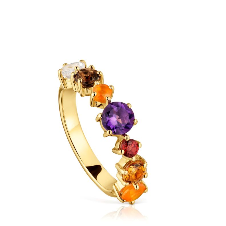 Anillo pequeño con baño de oro 18 kt sobre plata Sugar Party-0