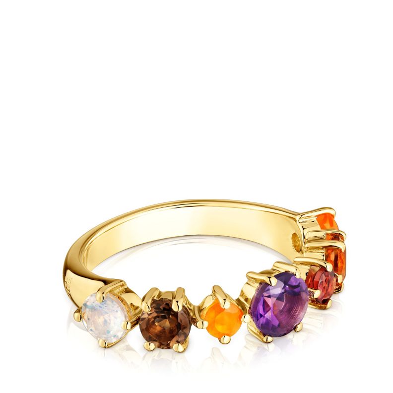 Anillo pequeño con baño de oro 18 kt sobre plata Sugar Party-1