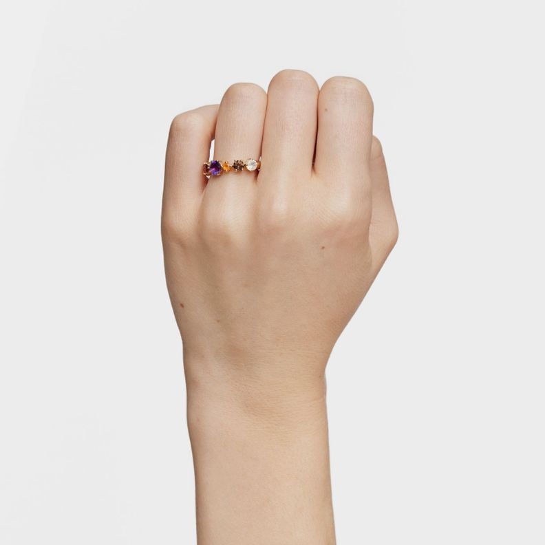 Anillo pequeño con baño de oro 18 kt sobre plata Sugar Party-5