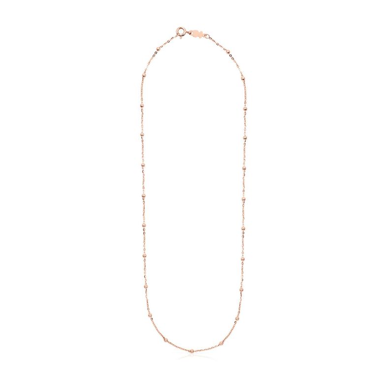 Gargantilla con baño de oro rosa 18 kt sobre plata Chain-1