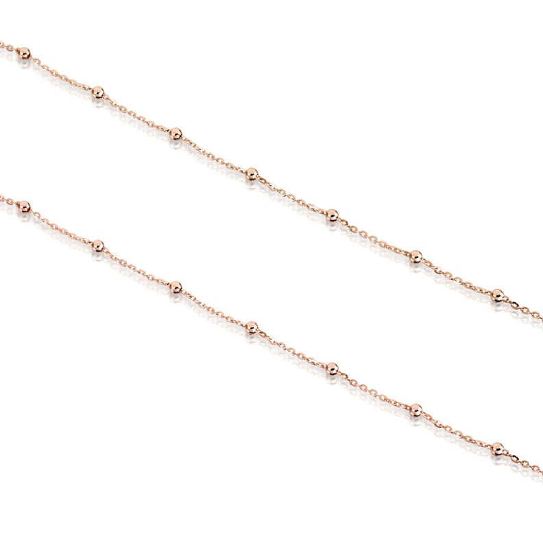 Gargantilla con baño de oro rosa 18 kt sobre plata Chain-2