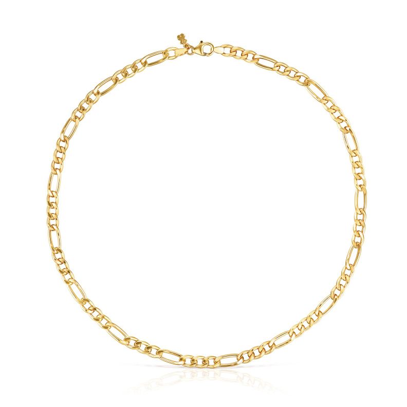 Gargantilla Tous Chain mix barbada de Plata Vermeil-0