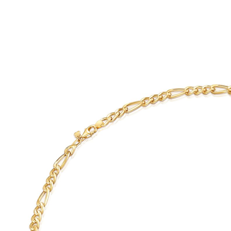 Gargantilla Tous Chain mix barbada de Plata Vermeil-2