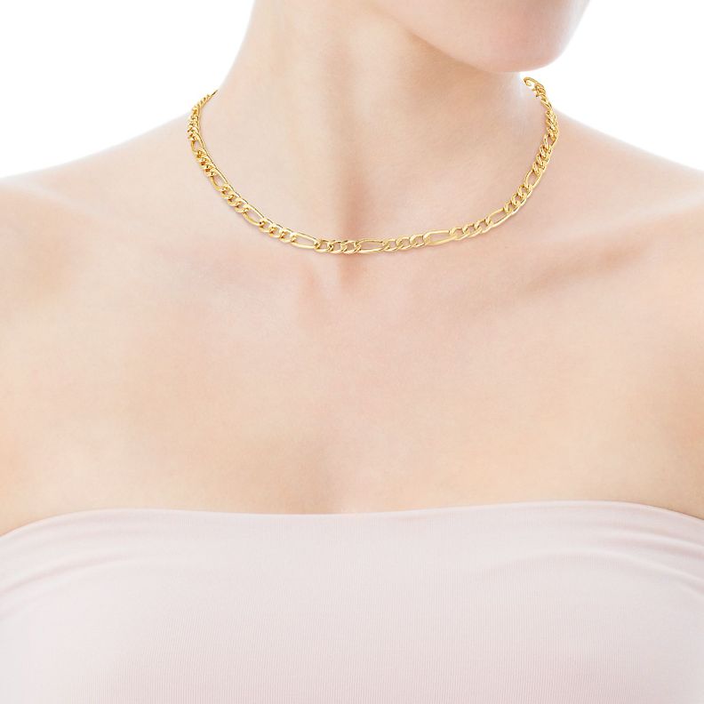 Gargantilla Tous Chain mix barbada de Plata Vermeil-3