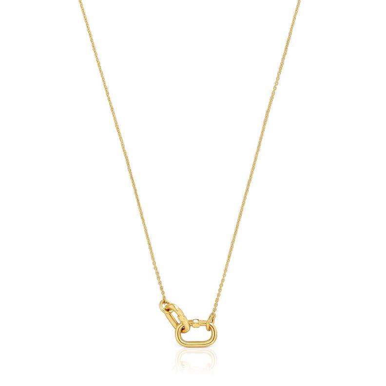 Gargantilla de oro doble Hold Oval-0