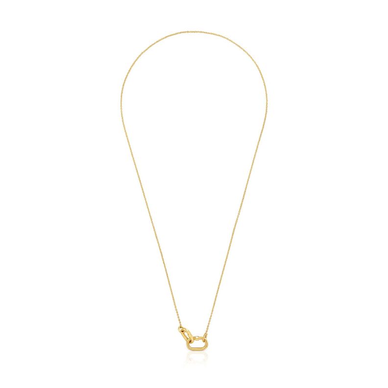 Gargantilla de oro doble Hold Oval-1